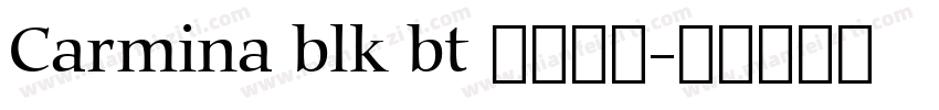 Carmina blk bt 常规斜体字体转换